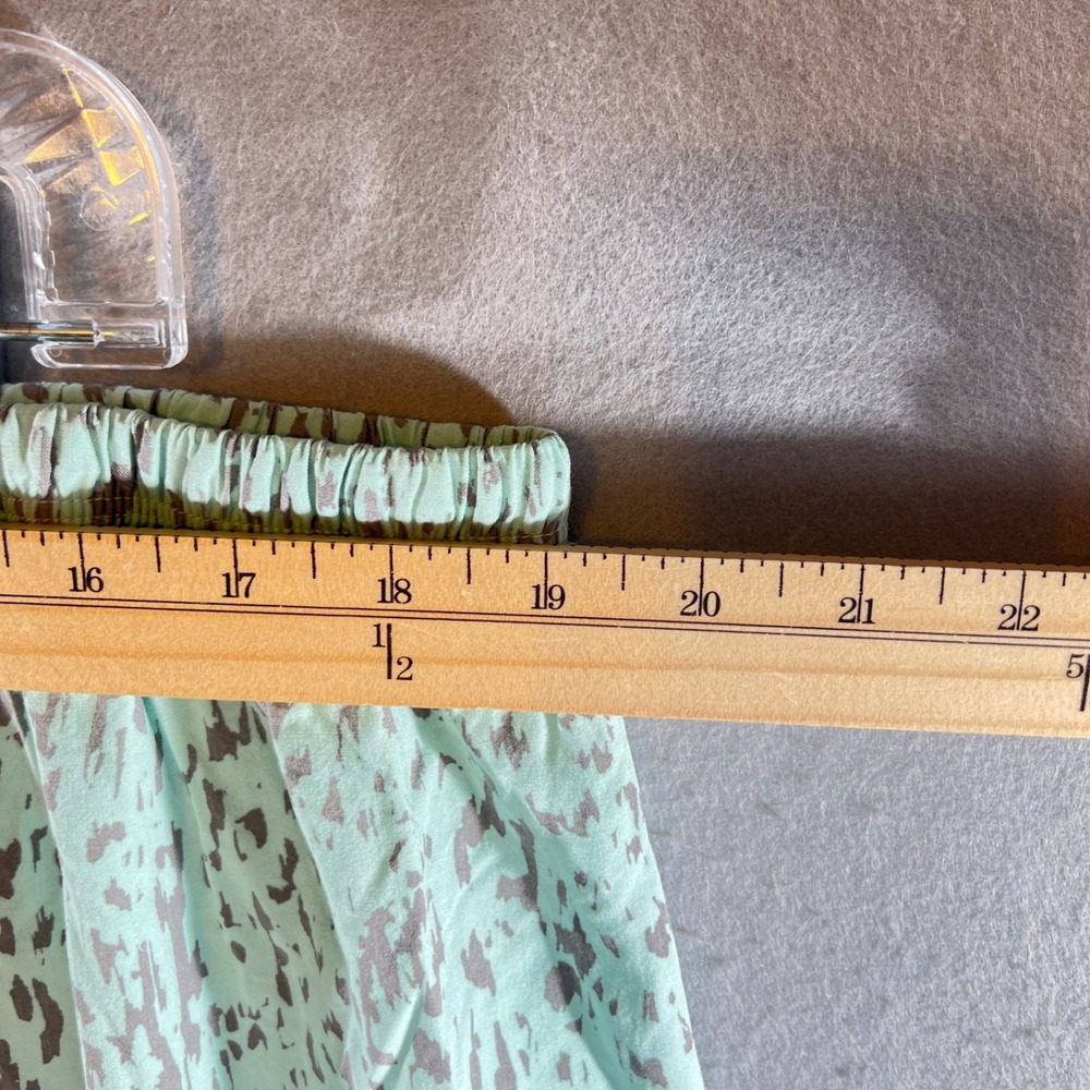 1218 | Nottibianche Abstract Print Cotton Blend Pajama Set Mint Green Womens 1X - Picture 8 of 12